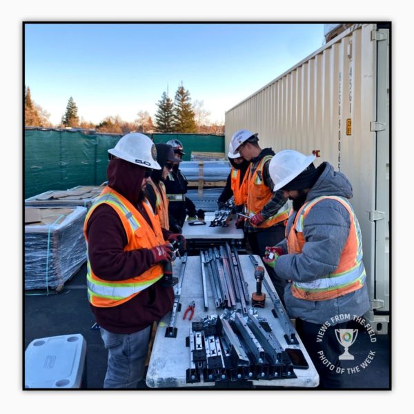 Views from the Field Photo Contest Winner, Week 4, 2023, Omar Herrera, "Panel Claw Assembly" in Chico, CA.